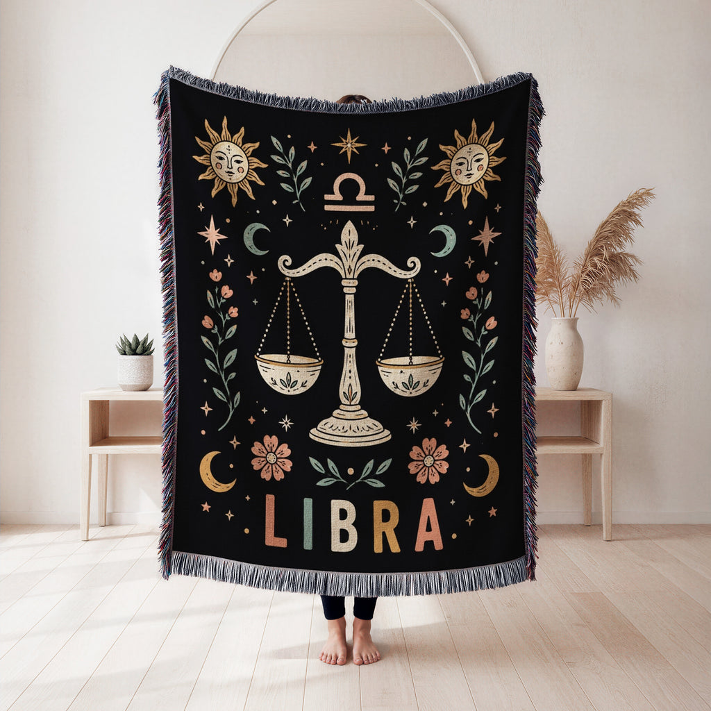Libra Celestial Balance Scales Blanket