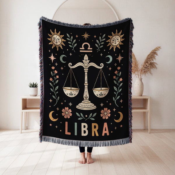 Libra Celestial Balance Scales Blanket