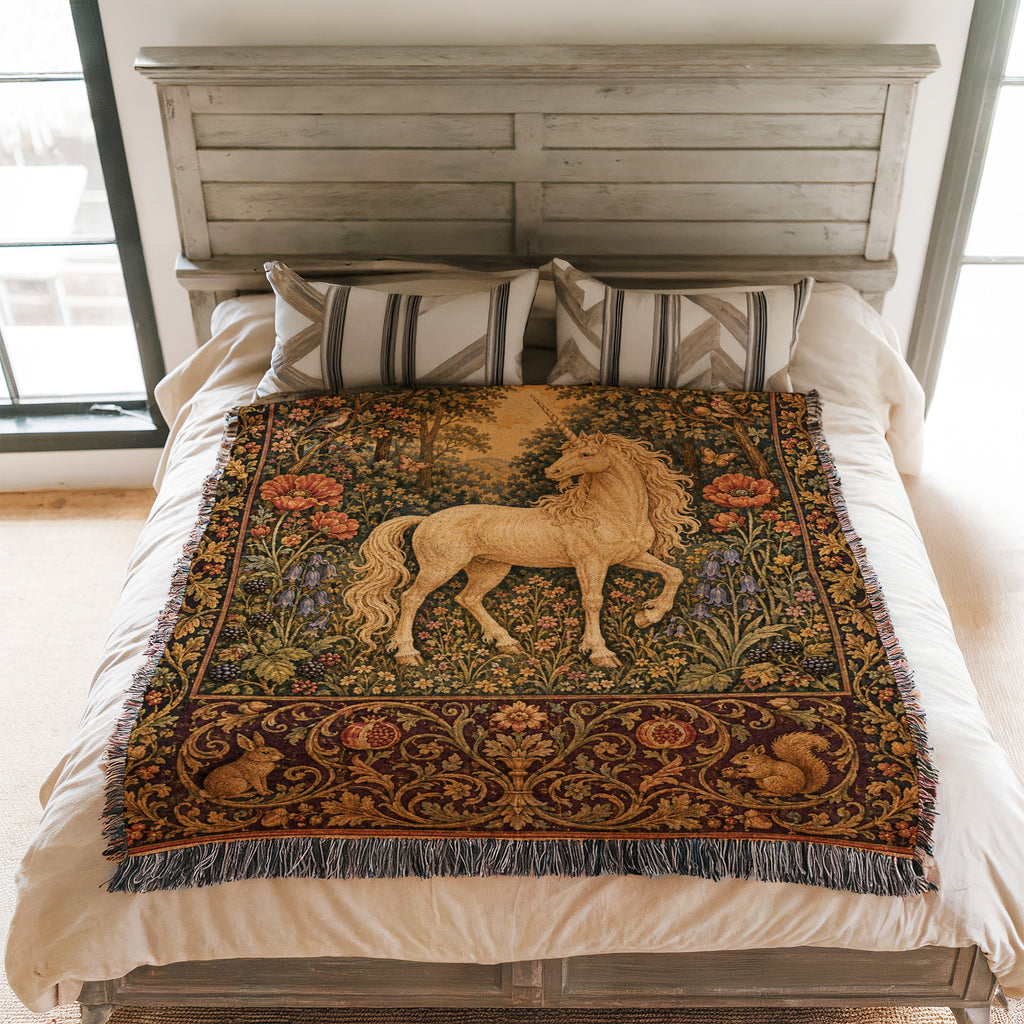 The Golden Meadow Unicorn Blanket