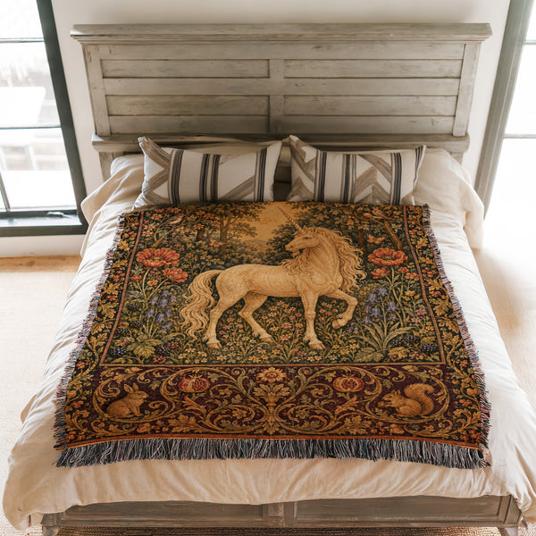 The Golden Meadow Unicorn Blanket