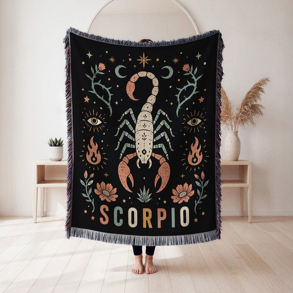 Scorpio Mystic Scorpion Zodiac Blanket