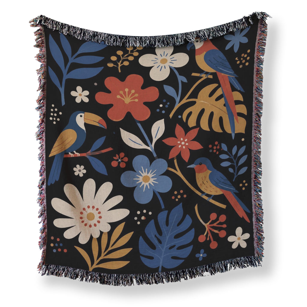 Tropical Birds & Blooms Blanket