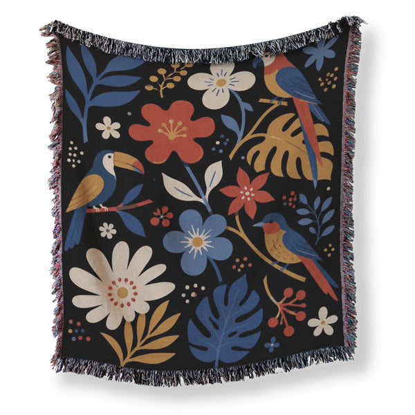 Tropical Birds & Blooms Blanket
