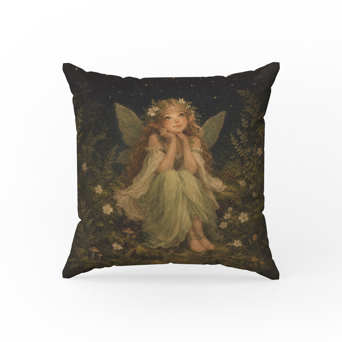 Mosslight Fairy – Woodland Fantasy Pillow