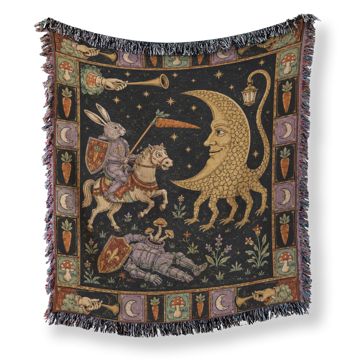 The Rabbit Knight & Moon Beast Blanket