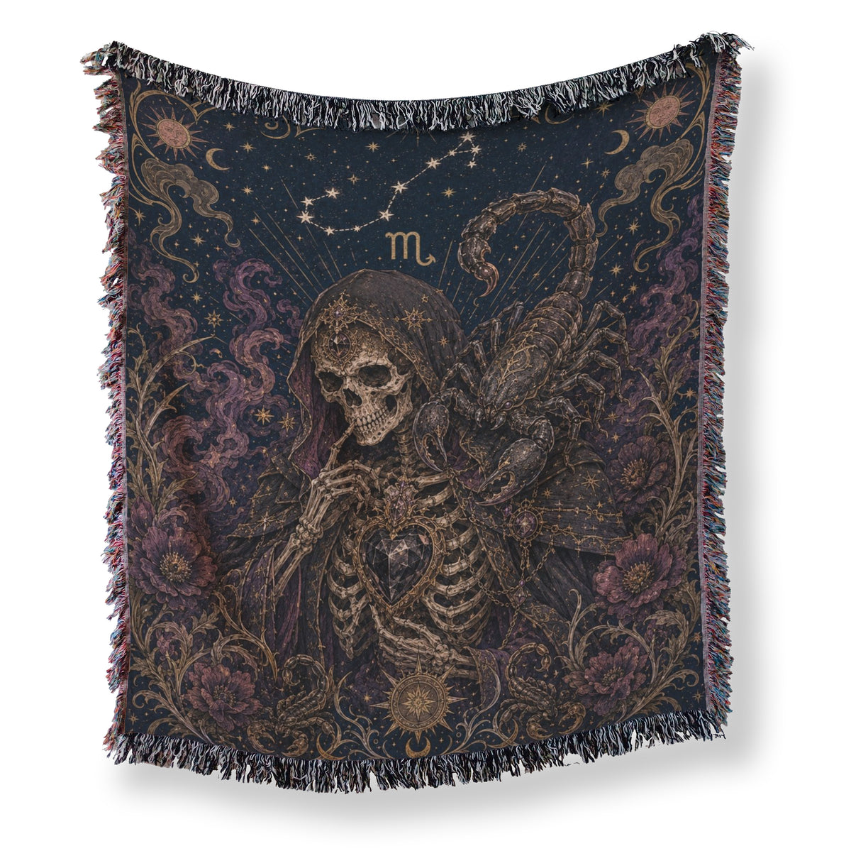 Scorpio Jeweled Scorpion – Gothic Zodiac Blanket Main image