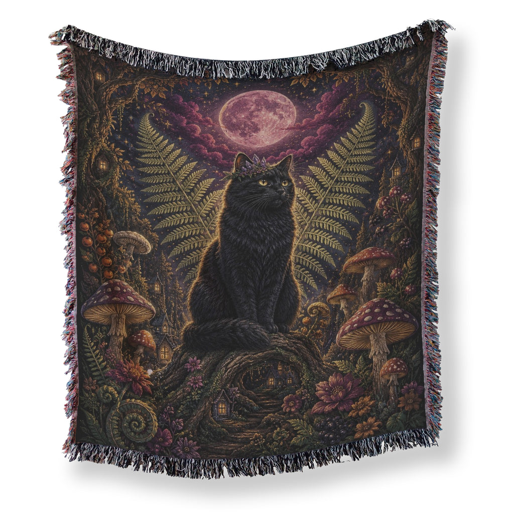 Black Cat of the Moonlit Vale Blanket