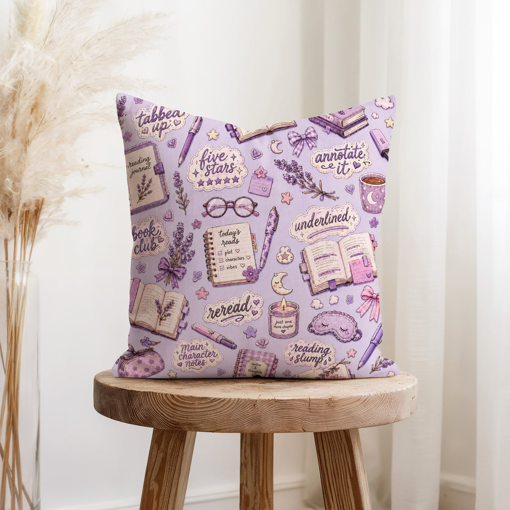 Lavender Reading Club – Book Lover Pillow