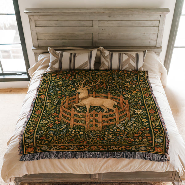 The Stag in the Walled Garden Blanket