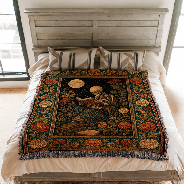 Autumn Scholar Skeleton Blanket