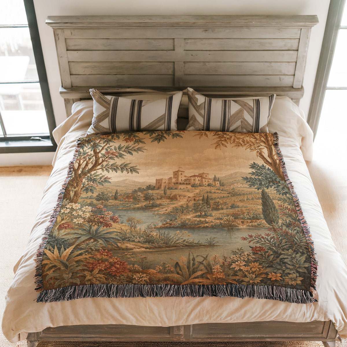 Tuscan Castle Garden Blanket