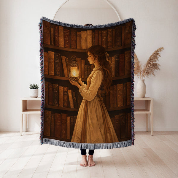 The Lantern Keeper's Library Blanket