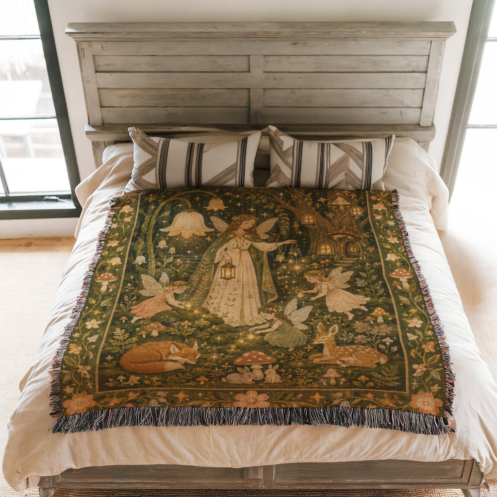 Lantern Fairy Woodland Blanket