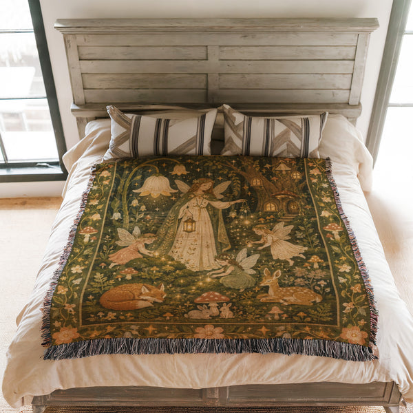 Lantern Fairy Woodland Blanket