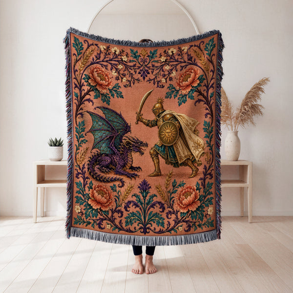 The Rose Court Dragon Duel Blanket