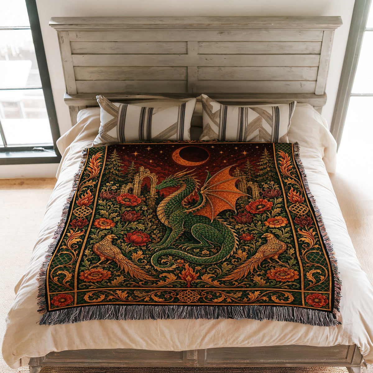 The Eclipse Dragon Garden Blanket