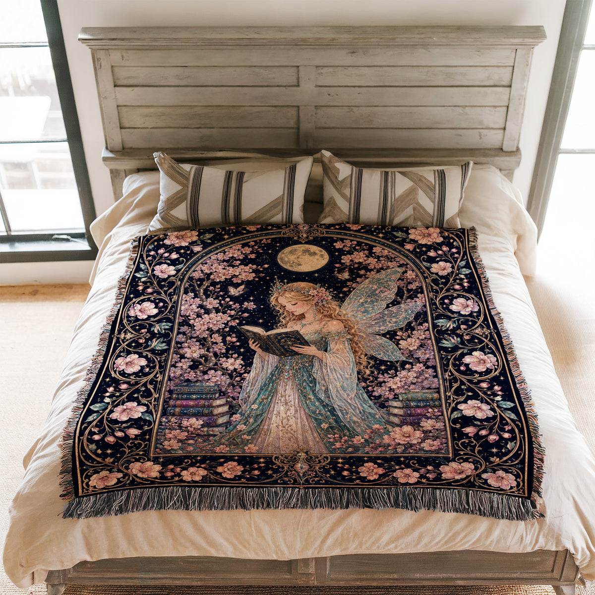 Cherry Blossom Fairy Reader Blanket