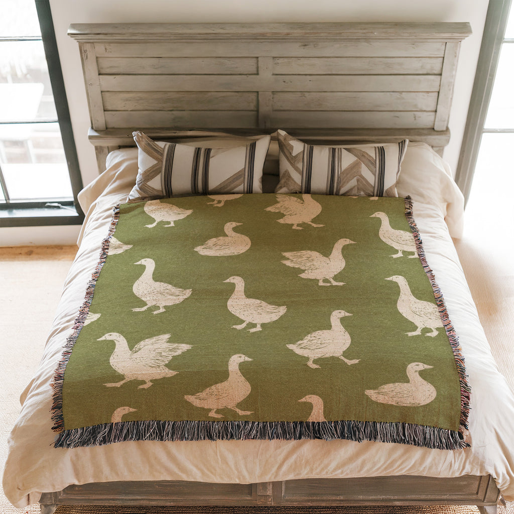Sage Goose Blanket