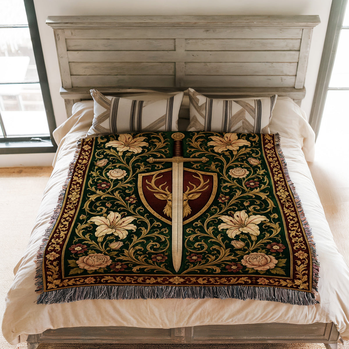 The Stag Shield & Sword Blanket