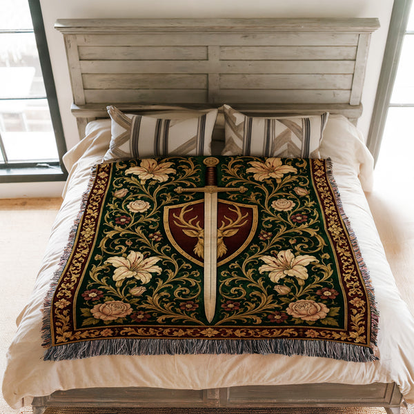The Stag Shield & Sword Blanket
