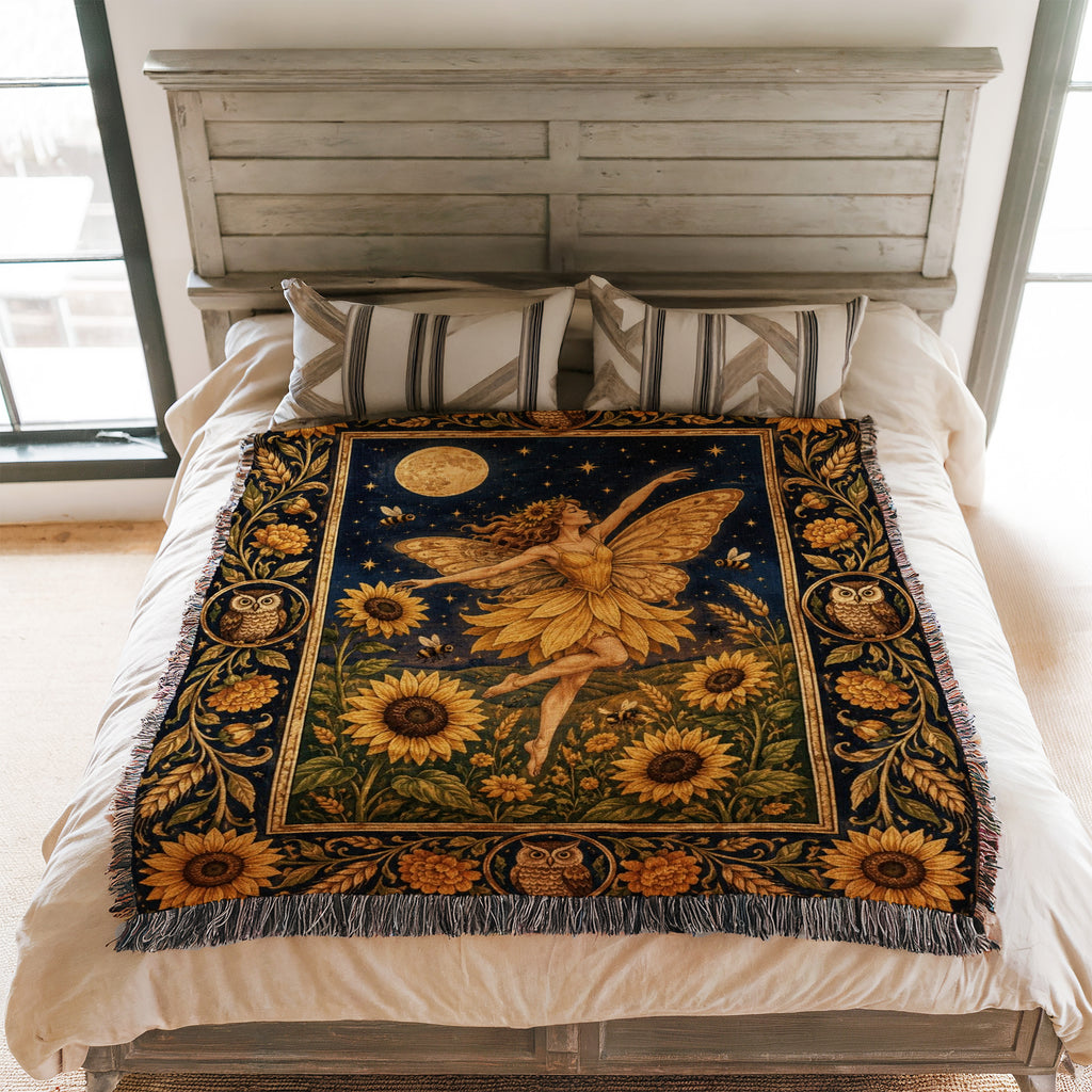 Sunflower Moon Fairy Blanket