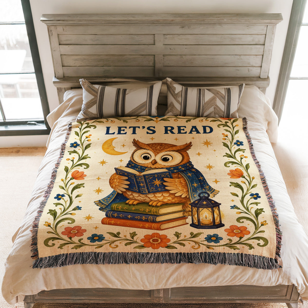 Let's Read Moonlit Owl Blanket