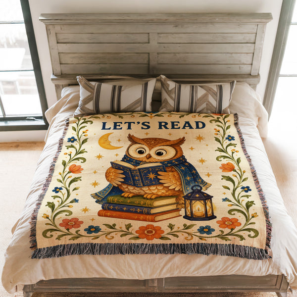 Let's Read Moonlit Owl Blanket