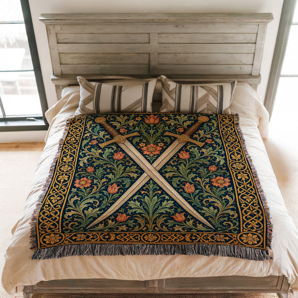 The Gilded Crossed Swords Blanket