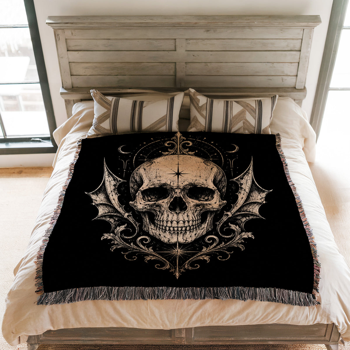Skull & Batwing Emblem Blanket