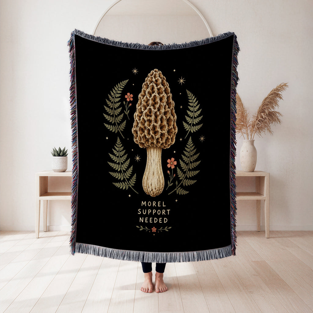 Morel Support Needed Mushroom Blanket