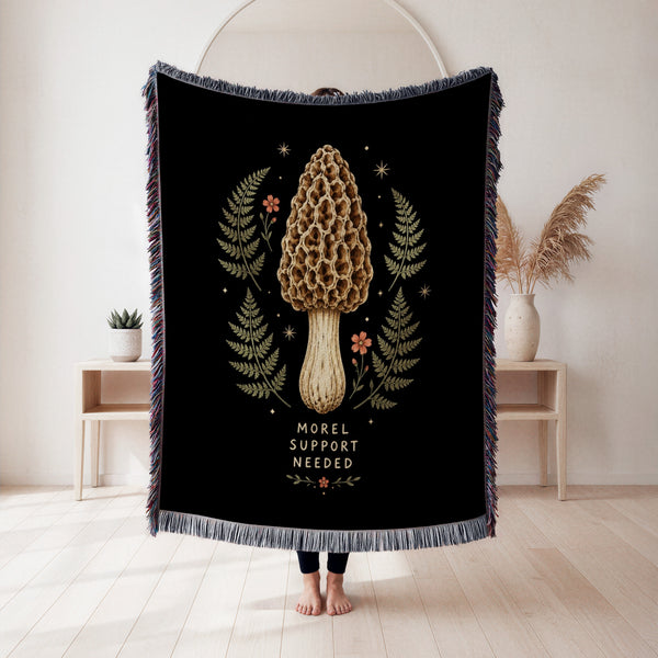 Morel Support Needed Mushroom Blanket