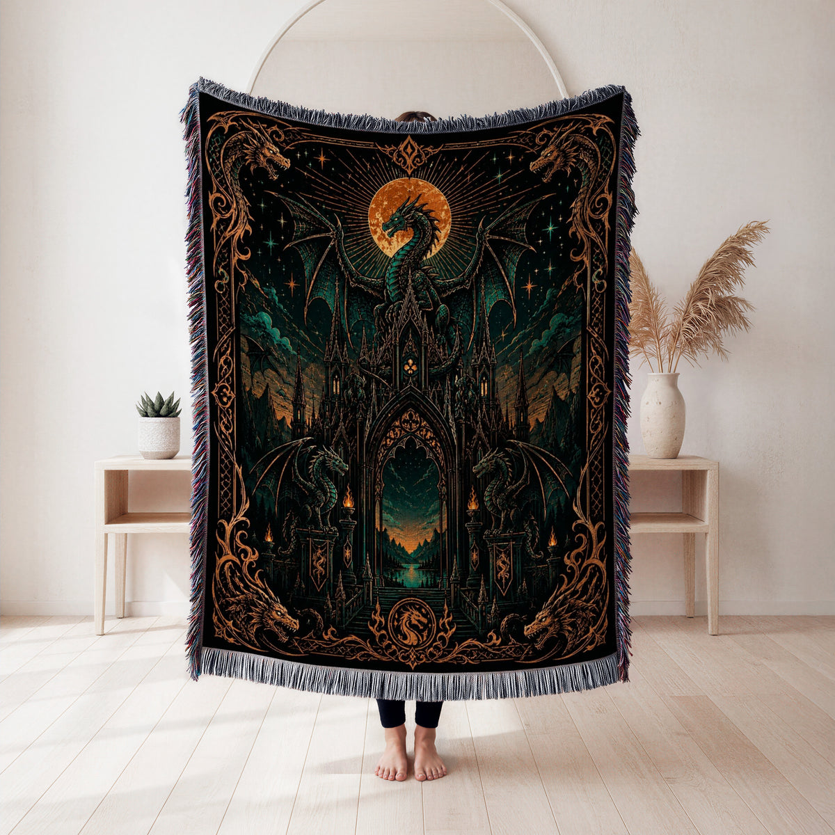 Dragon Gate of the Crimson Moon Blanket