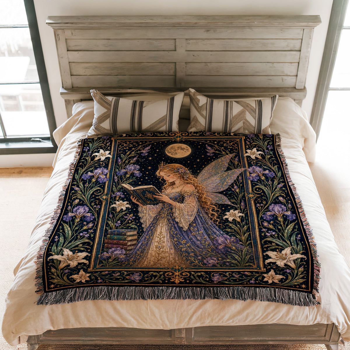 Moonlit Iris Fairy Reader Blanket
