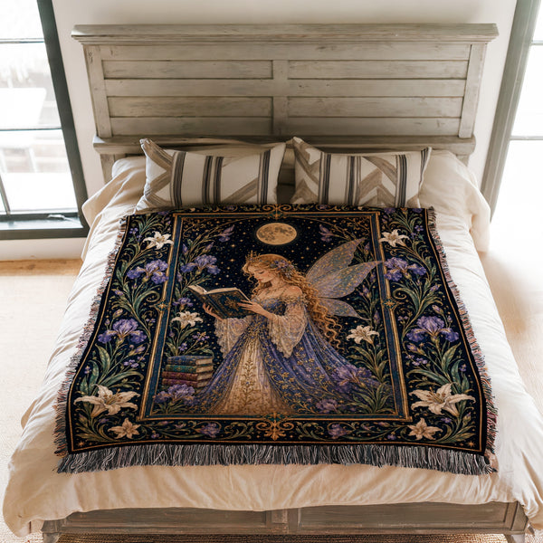 Moonlit Iris Fairy Reader Blanket