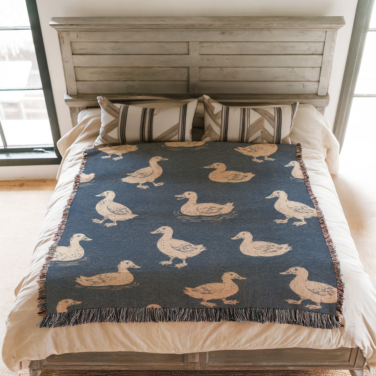Vintage Blue Duck Blanket
