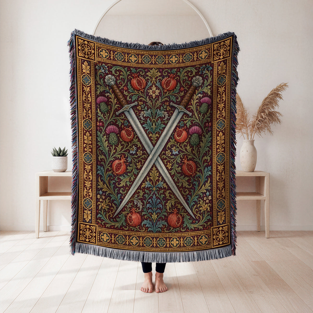 The Pomegranate & Thistle Blades Blanket