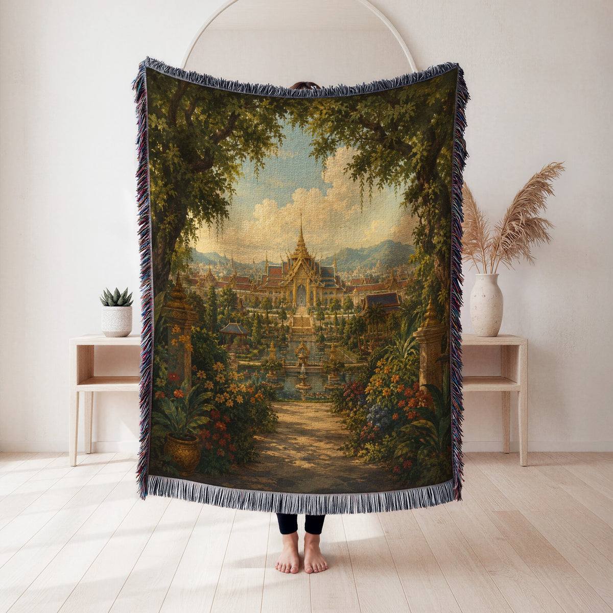 The Golden Temple Garden Blanket