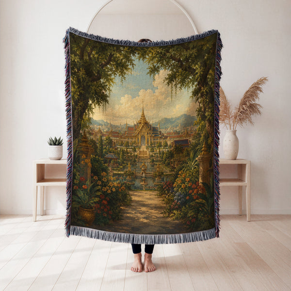 The Golden Temple Garden Blanket