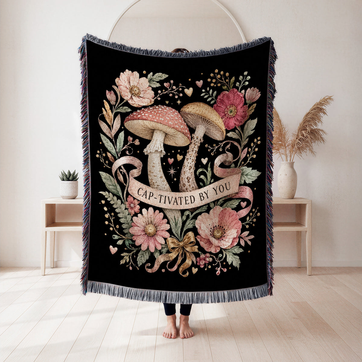 Cap-tivated by You Mushroom Blanket