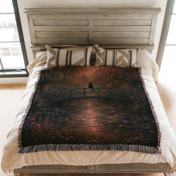 Firefly Bridge Black Cat Blanket