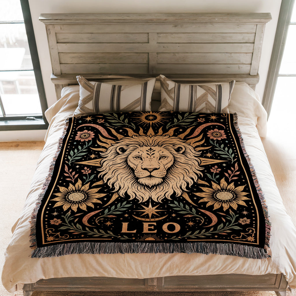 Leo Celestial Lion Zodiac Blanket
