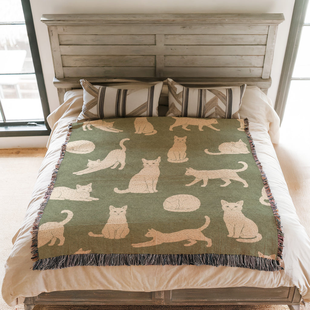 Sage Green Cat Blanket