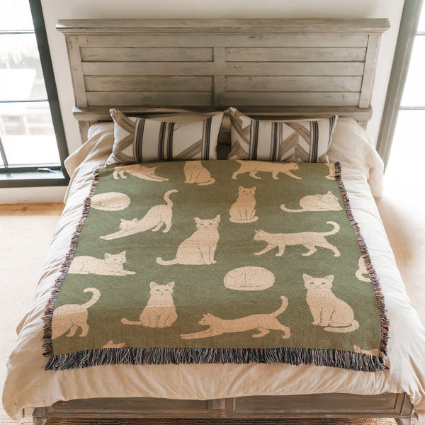 Sage Green Cat Blanket