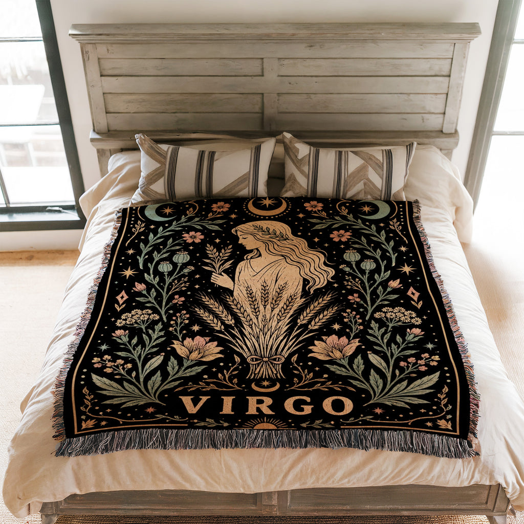 Virgo Harvest Maiden Zodiac Blanket