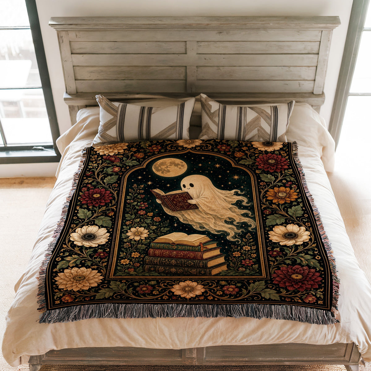 Autumn Moon Ghost Reader Blanket