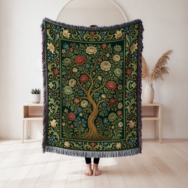 Evergreen Garden Tree Blanket