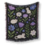 Moonlit Cats in Bloom Blanket