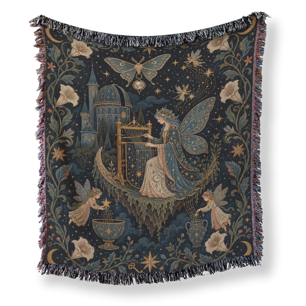 Starlit Harp Fairy Blanket