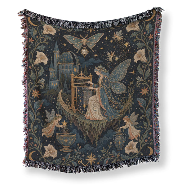 Starlit Harp Fairy Blanket