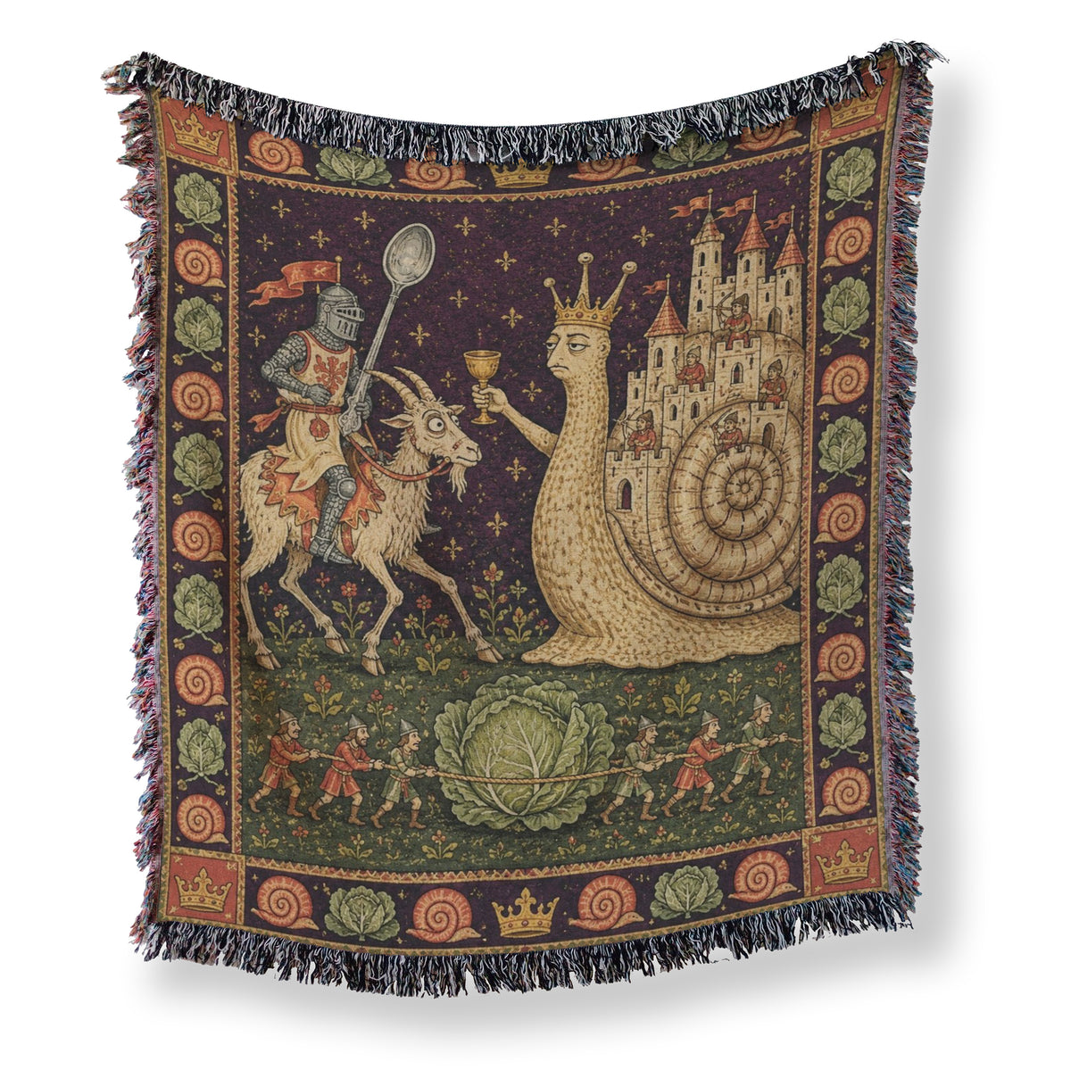 The Knight & the Royal Snail Blanket Main image